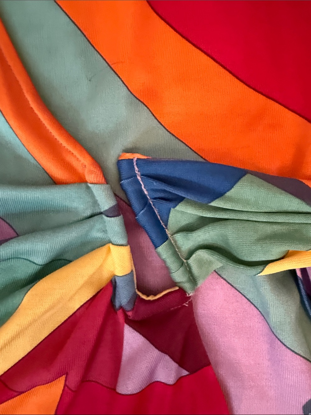 DVF Colorful Geometric Wrap Top - Multi - Picture 3 of 6